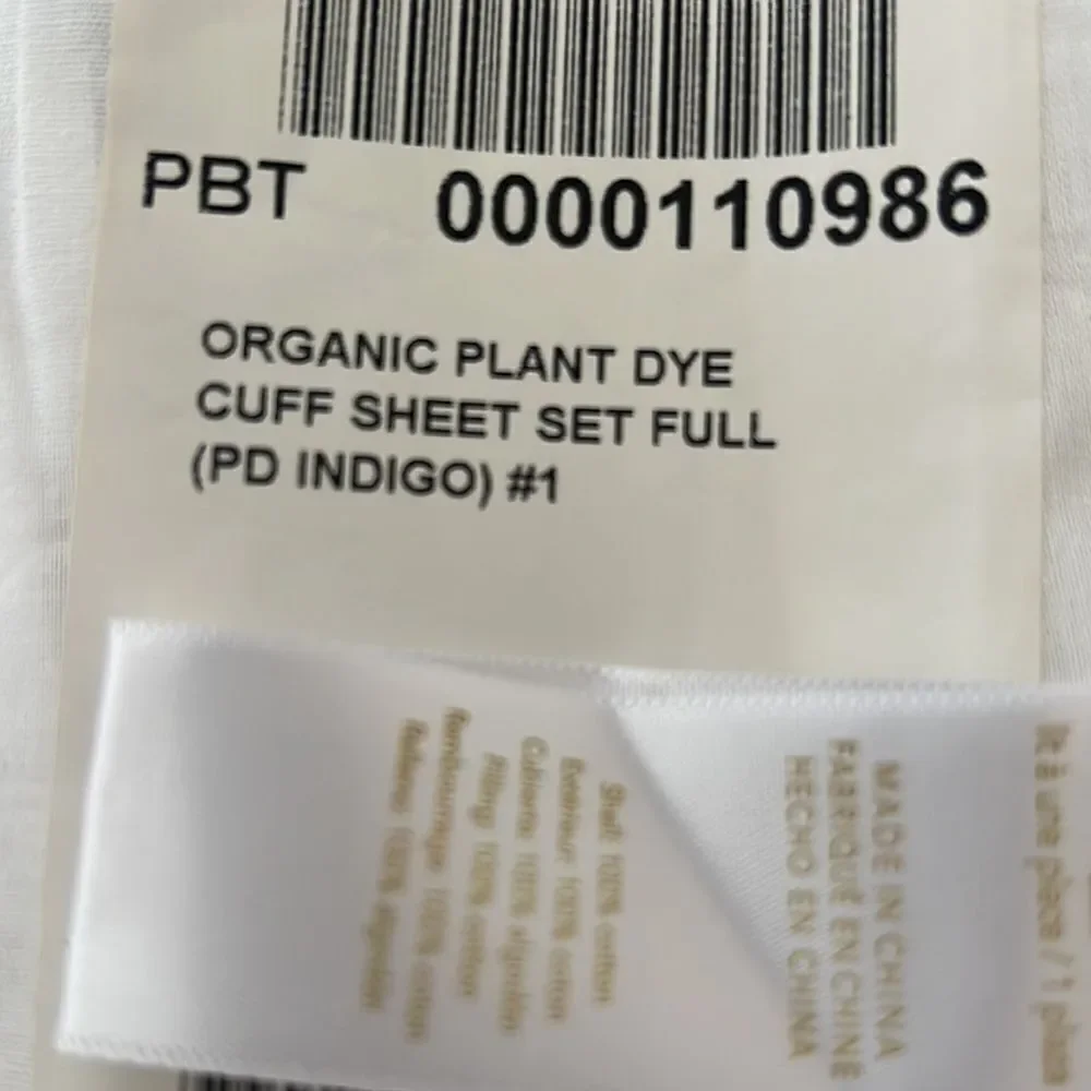 Pottery Barn Teen Organic Plant-Dyed Cuff Sheet Set